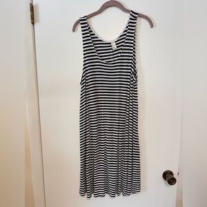H&M Black and White Striped Tank Dress